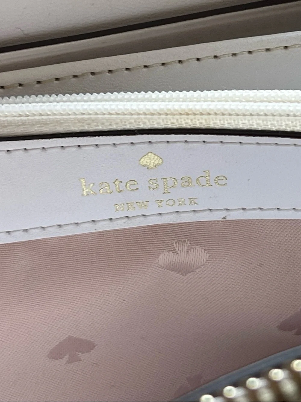Kate Spade Large White Staci Saffiano Leather Satchel